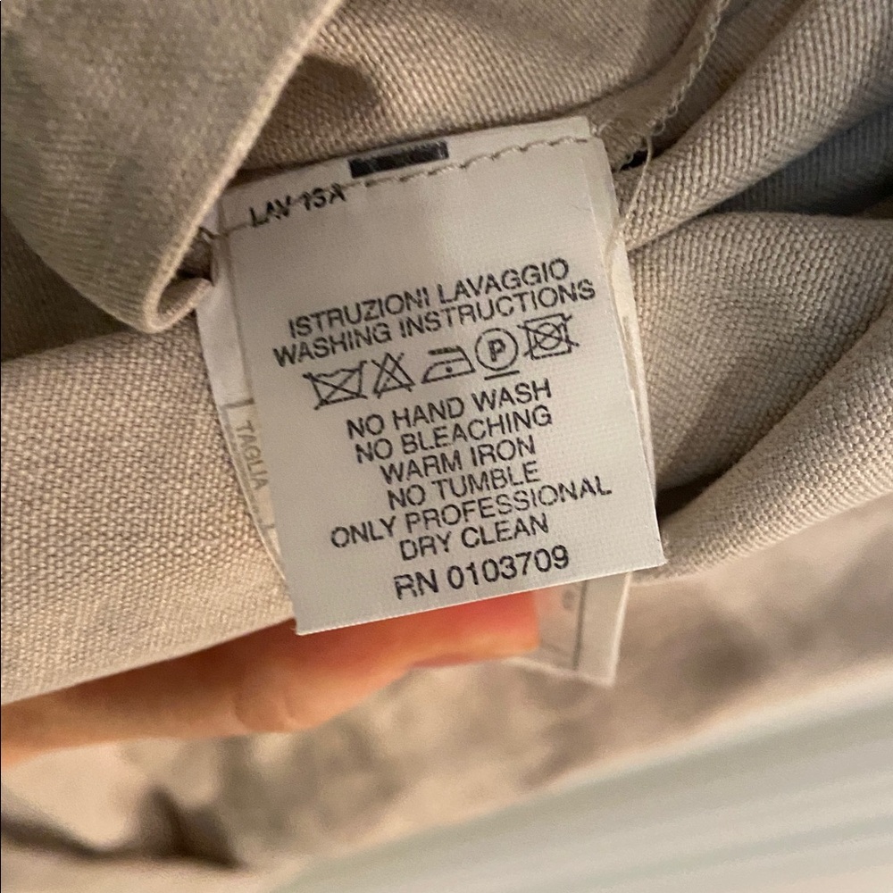 Armani Collezioni 100% Linen Longline Blazer – Made in Italy – Beige (40 IT) - Picture 5 of 10
